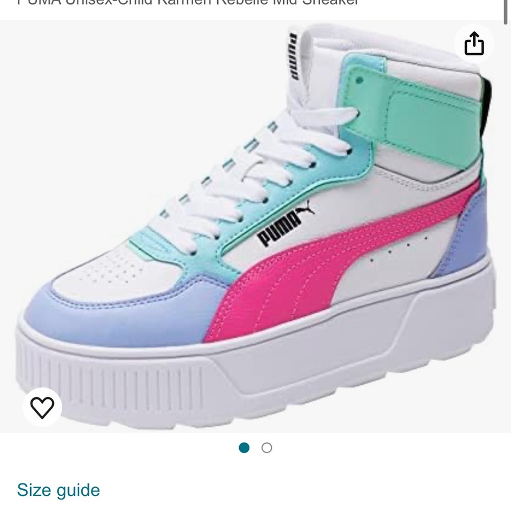 Puma GIRLS Karmen Rebelle Platform Mid Top Sneaker Vibrant Colorblock